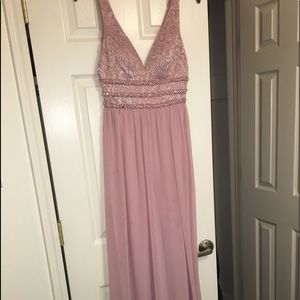 Blush Pink Dress with Slit